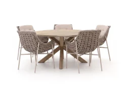 Manifesto Novara/ROUGH-Y ø 150 cm Gartenmöbel-Set 6-teilig