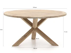 Manifesto Novara/ROUGH-Y ø 150 cm Gartenmöbel-Set 6-teilig