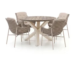 Manifesto Novara/ROUGH-Y ø 120 cm Gartenmöbel-Set 5-teilig