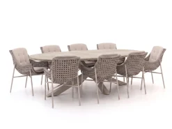 Manifesto Novara/ROUGH-Y Ellips 240 cm Gartenmöbel-Set 9-teilig