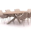 Manifesto Novara/ROUGH-Y Ellips 240 cm Gartenmöbel-Set 7-teilig