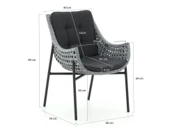 Manifesto Novara/Sora ø 127 cm Gartenmöbel-Set 6-teilig