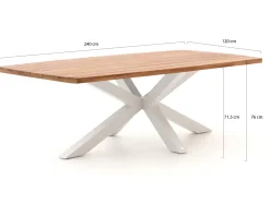 Manifesto Ortello/Induno dänisch oval 180 cm Gartenmöbel-Set 5-teilig