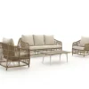 Manifesto Ortello/ROUGH-K Sessel-Sofa Lounge-Set 4-teilig 5-Sitzer