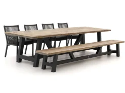 Manifesto Rivola/Bresimo 330 cm Gartenmöbel-Set mit Bank 6-teilig