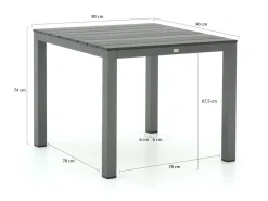 Manifesto Rivola/Fidenza 90cm dining tuinset 5-delig