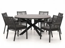 Manifesto Rivola/Fidenza ø149cm dining tuinset 7-delig