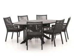 Manifesto Rivola/Fidenza ovaal 180cm dining tuinset 7-delig
