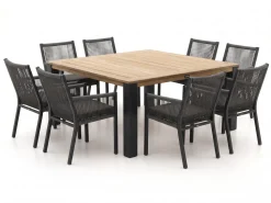 Manifesto Rivola/ROUGH-X 170cm dining tuinset 9-delig