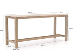 Manifesto Rivola/ROUGH-X 240 cm Gartenbar-Set 7-teilig