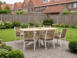 Manifesto Rivola/ROUGH-Y Ellips 200 cm Gartenmöbel-Set 7-teilig