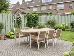 Manifesto Rivola/ROUGH-Y Ellips 200 cm Gartenmöbel-Set 7-teilig
