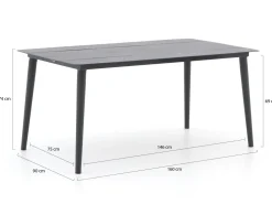 Manifesto Rivola/Sora 160 cm Gartenmöbel-Set 5-teilig