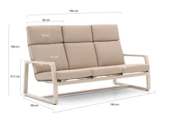 Manifesto Rubbiano Gartensofa 3-Sitzer 191 cm