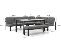 Manifesto San Teodoro/Sestino 160 cm Dining Ecklounge-Set 6-teilig