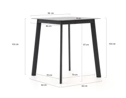 Manifesto Savio Bartisch 90x90x103 cm