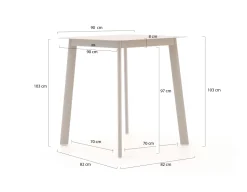 Manifesto Savio Bartisch 90x90x103 cm