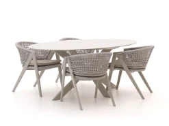Manifesto Valsecca/Furato ellips 200 cm Gartenmöbel-Set 5-teilig