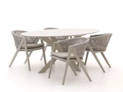 Manifesto Valsecca/Furato ellips 200 cm Gartenmöbel-Set 5-teilig