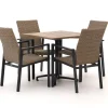 Manifesto Villongo/Canzo 80 cm Gartenmöbel-Set 5-teilig Stapelbar inklapbaar