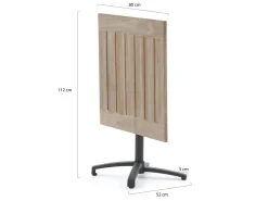 Manifesto Villongo/Canzo 80 cm Gartenmöbel-Set 5-teilig Stapelbar inklapbaar