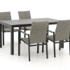 Manifesto Villongo/Menzano 160 cm Gartenmöbel-Set 5-teilig stapelbar