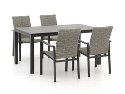 Manifesto Villongo/Menzano 160 cm Gartenmöbel-Set 5-teilig stapelbar