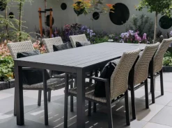 Manifesto Villongo/Menzano 220 cm Gartenmöbel-Set 7-teilig stapelbar