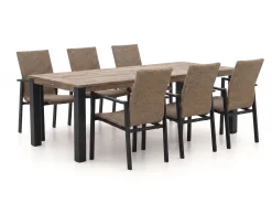 Manifesto Villongo/ROUGH-S 220 cm Gartenmöbel-Set 7-teilig stapelbar