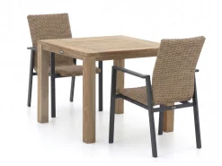 Manifesto Villongo/ROUGH-S 90 cm Gartenmöbel-Set 3-teilig stapelbar