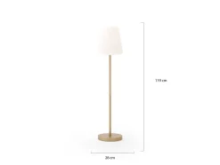 New Garden Lola Slim Solar-Stehlampe für draußen LED aufladbar dimmbar ø 28 cm (h: 119 cm)