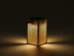 New Garden Okinawa Solar-Laterne aufladbar dimmbar 14,5x14,5x24 cm