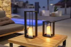New Garden Siroco LED-Laterne aufladbar dimmbar ø 18 cm (h: 30 cm)