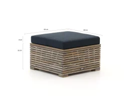 ROUGH-C Lounge Gartenhocker 60x60 cm