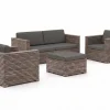ROUGH-C Sessel-Sofa Lounge-Set 4-teilig