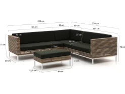 ROUGH-D Ecklounge-Set 4-teilig