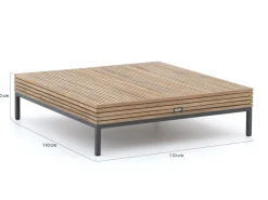 ROUGH-D Loungetisch 110x110 cm