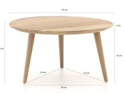 ROUGH-K Loungetisch ø 85x45 cm