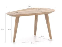 ROUGH-K Loungetisch 43x75x39 cm