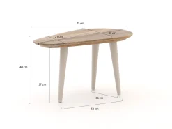 ROUGH-K Loungetisch 43x75x40 cm