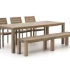 ROUGH-S 220 cm Gartenmöbel-Set mit Bank 5-teilig stapelbar