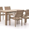ROUGH-S Gartenmöbel-Set 160 cm 5-teilig stapelbar