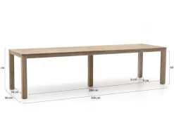 ROUGH-S Gartentisch 300x90x76 cm