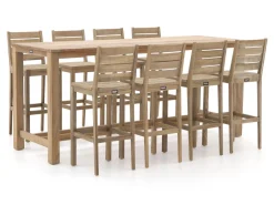 ROUGH-S/ROUGH-X 240 cm Gartenbar-Set 9-teilig