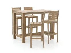 ROUGH-S/ROUGH-X 135 cm Gartenbar-Set 5-teilig