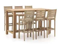 ROUGH-S/ROUGH-X 180 cm Gartenbar-Set 7-teilig