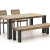 ROUGH-S/ROUGH-X 180 cm Gartenmöbel-Set mit Bank 4-teilig stapelbar