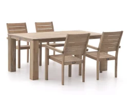 ROUGH-S/ROUGH-X 180 cm Gartenmöbel-Set 5-teilig stapelbar