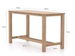ROUGH-X 180 cm Gartenbar-Set 7-teilig