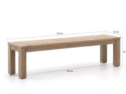 ROUGH-X 200 cm Picknick Sitzgruppe 3-teilig